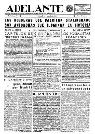 Adelante : Órgano del Partido Socialista Obrero [Español] (México, D. F.). Año I, núm. 17, 1 de octubre de 1942 | Biblioteca Virtual Miguel de Cervantes
