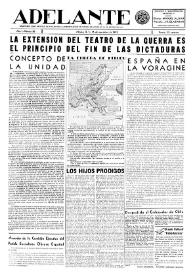 Adelante : Órgano del Partido Socialista Obrero [Español] (México, D. F.). Año I, núm. 20, 15 de noviembre de 1942 | Biblioteca Virtual Miguel de Cervantes