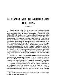 La azarosa vida del mercader Juan de la Presa / Manuel Basas | Biblioteca Virtual Miguel de Cervantes