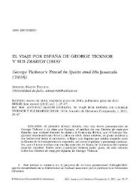 El viaje por España de George Ticknor y sus "Diarios" (1818) / Antonio Martín Ezpeleta | Biblioteca Virtual Miguel de Cervantes