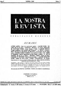 La Nostra Revista. Any I, núm. 1, gener 1946 | Biblioteca Virtual Miguel de Cervantes