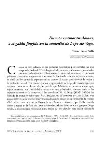 Damas enamoran damas, o el galán fingido en la comedia de Lope de Vega / Teresa Ferrer Valls | Biblioteca Virtual Miguel de Cervantes