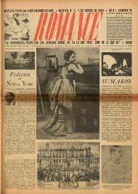 Romance : Revista Popular Hispanoamericana. Año I, núm. 13, 1 de agosto de 1940 | Biblioteca Virtual Miguel de Cervantes