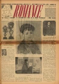 Romance : Revista Popular Hispanoamericana. Año I, núm. 16, 15 de septiembre de 1940 | Biblioteca Virtual Miguel de Cervantes