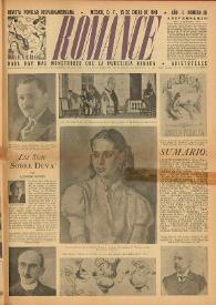 Romance : Revista Popular Hispanoamericana. Año I, núm. 20, 15 de enero de 1941 | Biblioteca Virtual Miguel de Cervantes