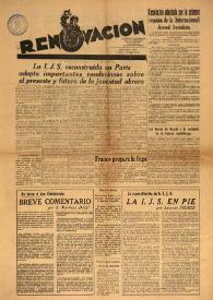 Renovación (Toulouse) : Boletín de Información de la Federación de Juventudes Socialistas de España. Núm. 7, 8 de agosto de 1945 | Biblioteca Virtual Miguel de Cervantes