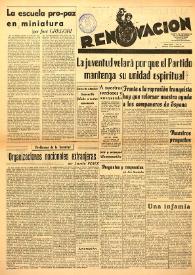 Renovación (Toulouse) : Boletín de Información de la Federación de Juventudes Socialistas de España. Núm. 20, 28 de noviembre de 1945 | Biblioteca Virtual Miguel de Cervantes