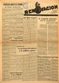 Renovación (Toulouse) : Boletín de Información de la Federación de Juventudes Socialistas de España. Núm. 23, 19 de diciembre de 1945 | Biblioteca Virtual Miguel de Cervantes