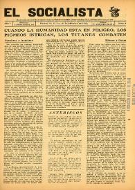 El Socialista (México D. F.). Año I, núm. 9, 1 de septiembre de 1942 | Biblioteca Virtual Miguel de Cervantes