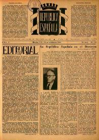 República Española. Año I, núm. 10-11, 15 de octubre de 1944 | Biblioteca Virtual Miguel de Cervantes