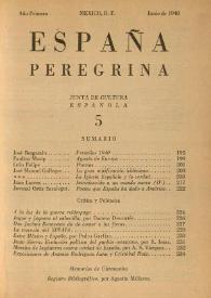 España Peregrina. Año I, núm. 5, junio de 1940 | Biblioteca Virtual Miguel de Cervantes