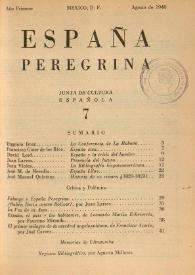 España Peregrina. Año I, núm. 7, agosto de 1940 | Biblioteca Virtual Miguel de Cervantes