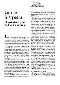 Carta de la Argentina: el periodismo y los medios audiovisuales / Luis Gregorich | Biblioteca Virtual Miguel de Cervantes