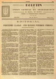 U.G.T. : Boletín de la Unión General de Trabajadores de España en Francia. Núm. 3, febrero de 1945 | Biblioteca Virtual Miguel de Cervantes