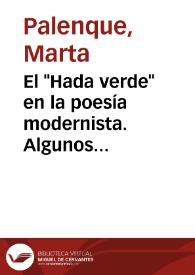 El "Hada verde" en la poesía modernista. Algunos ejemplos españoles / Marta Palenque | Biblioteca Virtual Miguel de Cervantes