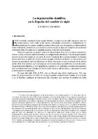 La regeneración científica en la España del cambio de siglo / E. García Camarero | Biblioteca Virtual Miguel de Cervantes