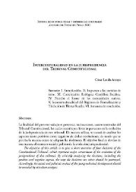 Interculturalidad en la jurisprudencia del Tribunal Constitucional / César Landa Arroyo | Biblioteca Virtual Miguel de Cervantes