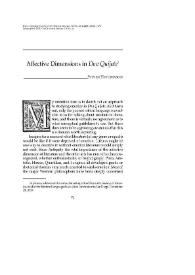 Affective Dimensions in "Don Quijote" / Steven Hutchinson | Biblioteca Virtual Miguel de Cervantes