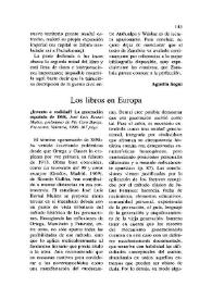 Cuadernos Hispanoamericanos, núm. 569 (noviembre 1997). Los libros en Europa / Guzmán Urrero, B.M., J.A.M. | Biblioteca Virtual Miguel de Cervantes