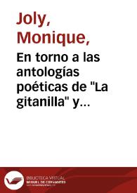 En torno a las antologías poéticas de "La gitanilla" y "La ilustre fregona" / Monique Joly | Biblioteca Virtual Miguel de Cervantes