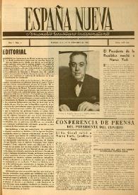 España nueva : Semanario Republicano Independiente. Año I, núm. 6, 29 de diciembre de 1945 | Biblioteca Virtual Miguel de Cervantes