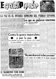 España popular : semanario al servicio del pueblo español. Año I, núm. 7, 28 de marzo de 1940 | Biblioteca Virtual Miguel de Cervantes