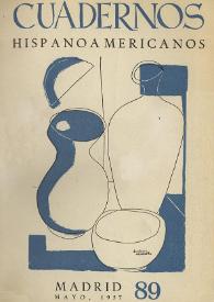 Cuadernos Hispanoamericanos. Núm. 89, mayo 1957 | Biblioteca Virtual Miguel de Cervantes