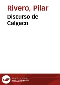 Discurso de Calgaco / Pilar Rivero y Julián Pelegrín | Biblioteca Virtual Miguel de Cervantes