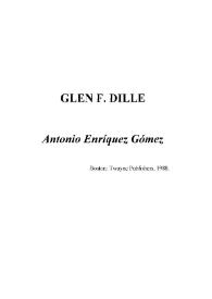Antonio Enríquez Gómez / Glen F. Dille | Biblioteca Virtual Miguel de Cervantes