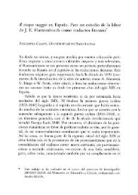 "Il cinque maggio" en España. Para un estudio de la labor de J. E. Hartzenbusch como traductor literario / Assumpta Camps | Biblioteca Virtual Miguel de Cervantes