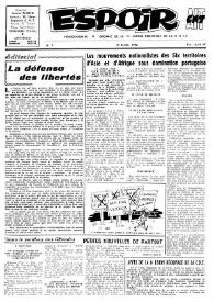 Espoir : Organe de la VIª Union régionale de la C.N.T.F. Num. 7, 18 février 1962 | Biblioteca Virtual Miguel de Cervantes