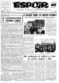 Espoir : Organe de la VIª Union régionale de la C.N.T.F. Num. 23, 10 juin 1962 | Biblioteca Virtual Miguel de Cervantes