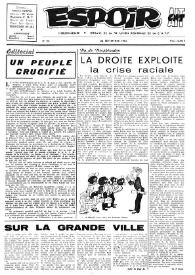 Espoir : Organe de la VIª Union régionale de la C.N.T.F. Num. 90, 22 septembre 1963 | Biblioteca Virtual Miguel de Cervantes