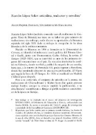 Ramón López Soler: articulista, traductor y novelista / Alicia Piquer Desvaux | Biblioteca Virtual Miguel de Cervantes