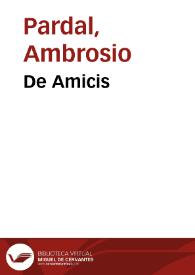 De Amicis / Ambrosio Pardal | Biblioteca Virtual Miguel de Cervantes