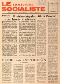 Le Nouveau Socialiste. 1re Année, numéro 4, jeudi 16 novembre 1972 | Biblioteca Virtual Miguel de Cervantes