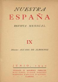 Nuestra España : Revista Mensual. Núm. 9, junio de 1940 | Biblioteca Virtual Miguel de Cervantes
