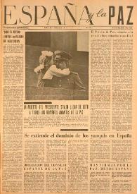 España y la paz. Año III, núm. 31, 6 de marzo de 1953 | Biblioteca Virtual Miguel de Cervantes