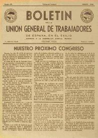 U.G.T. : Boletín de la Unión General de Trabajadores de España en Francia. Núm. 22, agosto de 1946 | Biblioteca Virtual Miguel de Cervantes