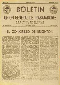 U.G.T. : Boletín de la Unión General de Trabajadores de España en Francia. Núm. 25, noviembre de 1946 | Biblioteca Virtual Miguel de Cervantes