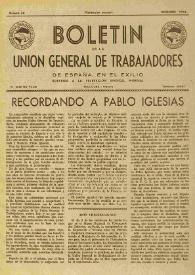 U.G.T. : Boletín de la Unión General de Trabajadores de España en Francia. Núm. 26, diciembre de 1946 | Biblioteca Virtual Miguel de Cervantes