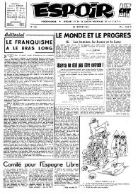 Espoir : Organe de la VIª Union régionale de la C.N.T.F. Num. 112, 23 février 1964 | Biblioteca Virtual Miguel de Cervantes