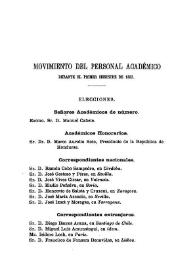 Movimiento del personal académico durante el primer semestre de 1883 | Biblioteca Virtual Miguel de Cervantes
