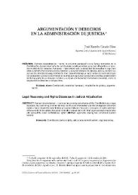 Argumentación y derechos en la administración de justicia / José Ramón Cossío Díaz | Biblioteca Virtual Miguel de Cervantes