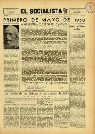 El Socialista (México D. F.). Año VIII, núm. 56, mayo de 1950 | Biblioteca Virtual Miguel de Cervantes