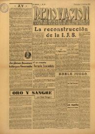 Renovación (Toulouse) : Boletín de Información de la Federación de Juventudes Socialistas de España. Núm. 40, 17 de abril de 1946 | Biblioteca Virtual Miguel de Cervantes