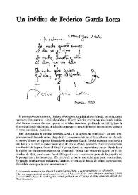 Un inédito de García Lorca / María Clementa Millán | Biblioteca Virtual Miguel de Cervantes