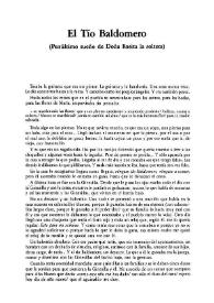 El Tío Baldomero (Penúltimo sueño de Doña Rosita la soltera) / Fanny Rubio | Biblioteca Virtual Miguel de Cervantes