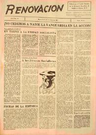 Renovación (México D. F.) : Órgano de la Federación de Juventudes Socialistas de España. Año II, núm. 18, 20 de octubre de 1945 | Biblioteca Virtual Miguel de Cervantes