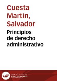 Principios de derecho administrativo | Biblioteca Virtual Miguel de Cervantes